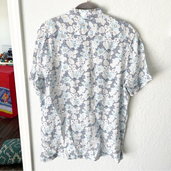 Baird Mcnutt Linen Shirt Men's XL Murano Button Down Floral - Picture 2 of 8